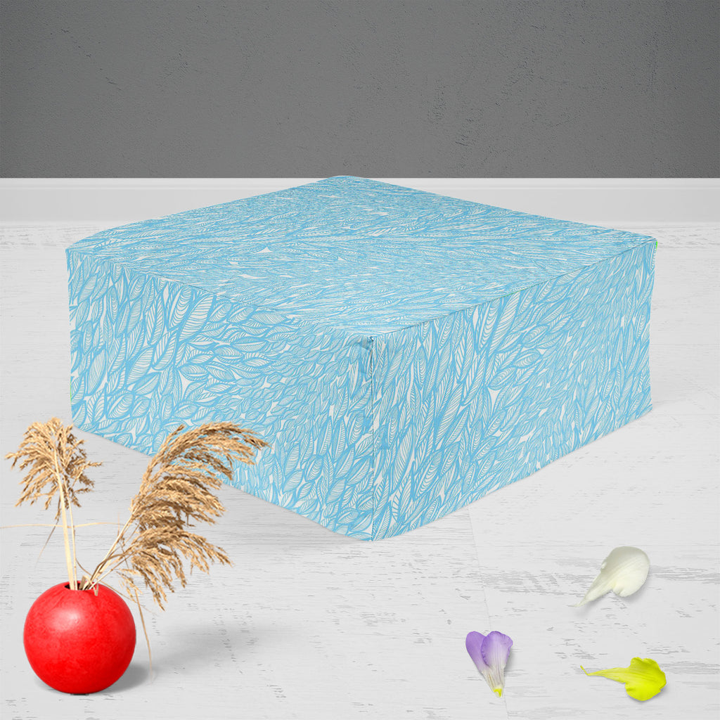 Flying Leaves D2 Footstool Footrest Puffy Pouffe Ottoman Bean Bag | Canvas Fabric-Footstools-FST_CB_BN-IC 5007349 IC 5007349, Abstract Expressionism, Abstracts, Art and Paintings, Black and White, Botanical, Cities, City Views, Digital, Digital Art, Drawing, Fashion, Floral, Flowers, Graphic, Illustrations, Nature, Paintings, Patterns, Retro, Scenic, Semi Abstract, Signs, Signs and Symbols, Sketches, White, flying, leaves, d2, footstool, footrest, puffy, pouffe, ottoman, bean, bag, canvas, fabric, abstract,