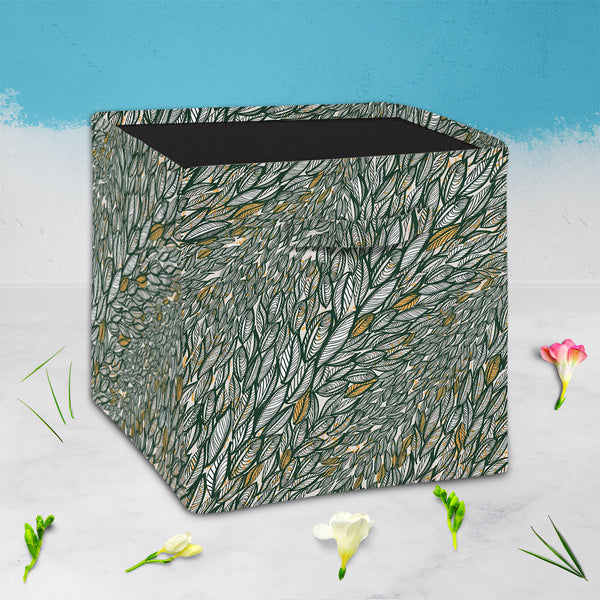 Flying Leaves D3 Foldable Open Storage Bin | Organizer Box, Toy Basket, Shelf Box, Laundry Bag | Canvas Fabric-Storage Bins-STR_BI_CB-IC 5007350 IC 5007350, Abstract Expressionism, Abstracts, Art and Paintings, Black, Black and White, Botanical, Cities, City Views, Digital, Digital Art, Drawing, Fashion, Floral, Flowers, Graphic, Illustrations, Nature, Paintings, Patterns, Retro, Scenic, Semi Abstract, Signs, Signs and Symbols, Sketches, White, flying, leaves, d3, foldable, open, storage, bin, organizer, bo