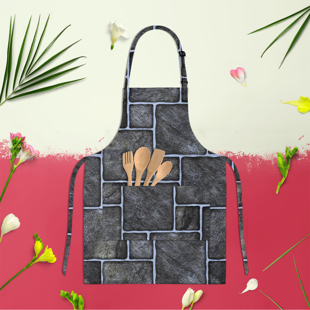 Black Mosaic Apron | Adjustable, Free Size & Waist Tiebacks-Aprons Neck to Knee-APR_NK_KN-IC 5007351 IC 5007351, Abstract Expressionism, Abstracts, Architecture, Black, Black and White, Check, Digital, Digital Art, Geometric, Geometric Abstraction, Graphic, Grid Art, Marble, Marble and Stone, Patterns, Semi Abstract, mosaic, apron, adjustable, free, size, waist, tiebacks, ceramic, floor, abstract, background, bath, block, bright, brown, build, checks, construct, construction, cube, decor, glass, glassy, glo