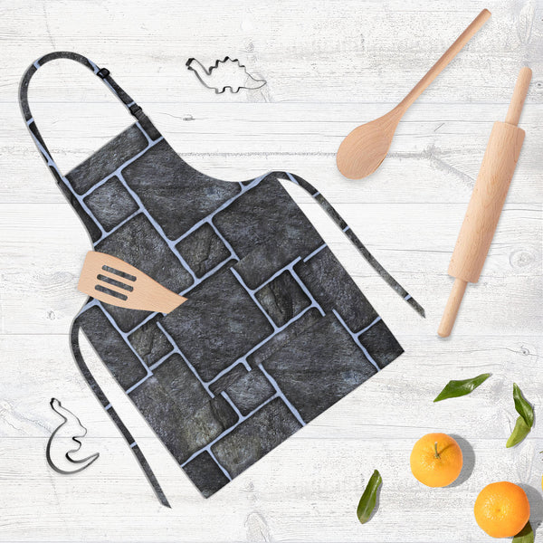 Black Mosaic Apron | Adjustable, Free Size & Waist Tiebacks-Aprons Neck to Knee-APR_NK_KN-IC 5007351 IC 5007351, Abstract Expressionism, Abstracts, Architecture, Black, Black and White, Check, Digital, Digital Art, Geometric, Geometric Abstraction, Graphic, Grid Art, Marble, Marble and Stone, Patterns, Semi Abstract, mosaic, full-length, neck, to, knee, apron, poly-cotton, fabric, adjustable, buckle, waist, tiebacks, ceramic, floor, abstract, background, bath, block, bright, brown, build, checks, construct,