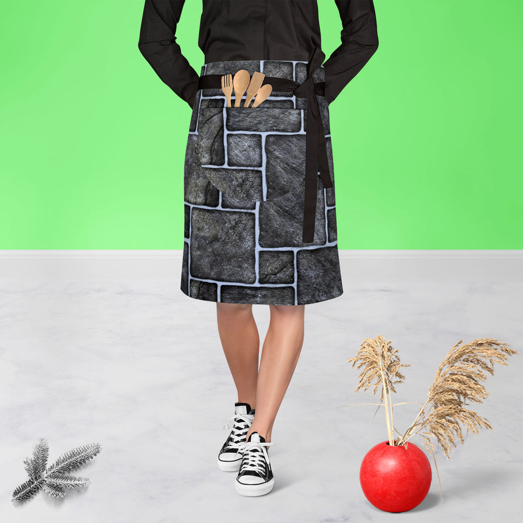 Black Mosaic Apron | Adjustable, Free Size & Waist Tiebacks-Apron Waist to Knee-APR_WS_KN-IC 5007351 IC 5007351, Abstract Expressionism, Abstracts, Architecture, Black, Black and White, Check, Digital, Digital Art, Geometric, Geometric Abstraction, Graphic, Grid Art, Marble, Marble and Stone, Patterns, Semi Abstract, mosaic, apron, adjustable, free, size, waist, tiebacks, ceramic, floor, abstract, background, bath, block, bright, brown, build, checks, construct, construction, cube, decor, glass, glassy, glo