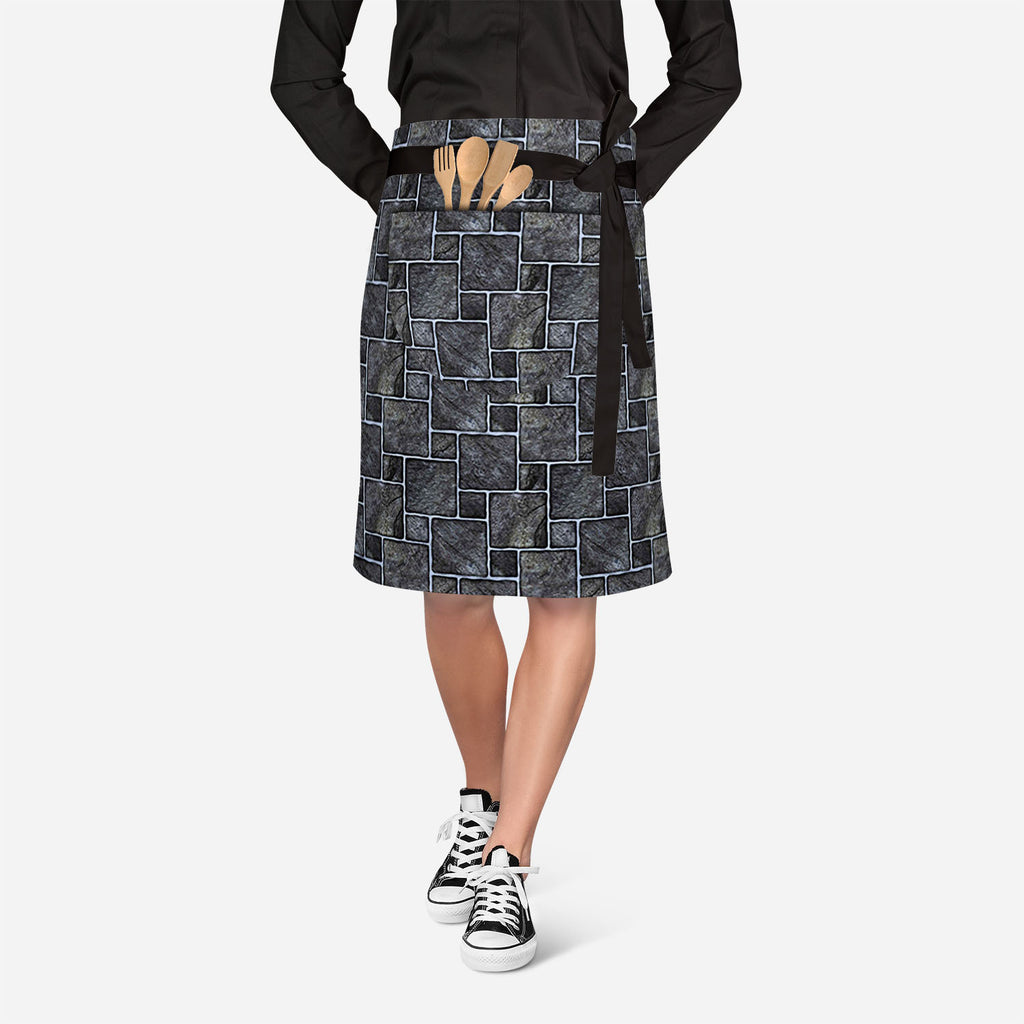 Black Mosaic Apron | Adjustable, Free Size & Waist Tiebacks-Apron Waist to Feet-APR_WS_KN-IC 5007351 IC 5007351, Abstract Expressionism, Abstracts, Architecture, Black, Black and White, Check, Digital, Digital Art, Geometric, Geometric Abstraction, Graphic, Grid Art, Marble, Marble and Stone, Patterns, Semi Abstract, mosaic, apron, adjustable, free, size, waist, tiebacks, ceramic, floor, abstract, background, bath, block, bright, brown, build, checks, construct, construction, cube, decor, glass, glassy, glo