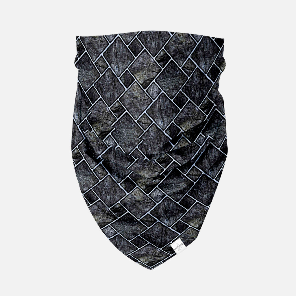 Black Mosaic Printed Bandana | Headband Headwear Wristband Balaclava | Unisex | Soft Poly Fabric-Bandanas-BND_FB_BS-IC 5007351 IC 5007351, Abstract Expressionism, Abstracts, Architecture, Black, Black and White, Check, Digital, Digital Art, Geometric, Geometric Abstraction, Graphic, Grid Art, Marble, Marble and Stone, Patterns, Semi Abstract, mosaic, printed, bandana, headband, headwear, wristband, balaclava, unisex, soft, poly, fabric, ceramic, floor, abstract, background, bath, block, bright, brown, build