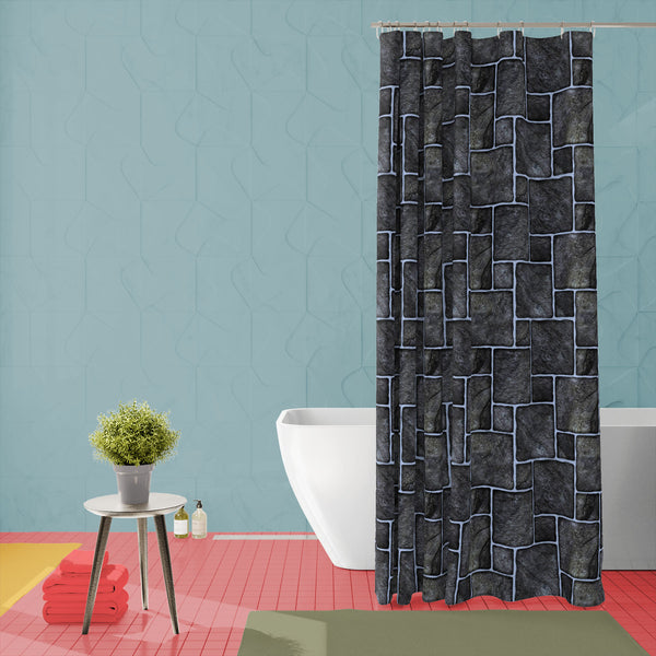 Black Mosaic Washable Waterproof Shower Curtain-Shower Curtains-CUR_SH-IC 5007351 IC 5007351, Abstract Expressionism, Abstracts, Architecture, Black, Black and White, Check, Digital, Digital Art, Geometric, Geometric Abstraction, Graphic, Grid Art, Marble, Marble and Stone, Patterns, Semi Abstract, mosaic, washable, waterproof, polyester, shower, curtain, eyelets, ceramic, floor, abstract, background, bath, block, bright, brown, build, checks, construct, construction, cube, decor, glass, glassy, glossy, gri