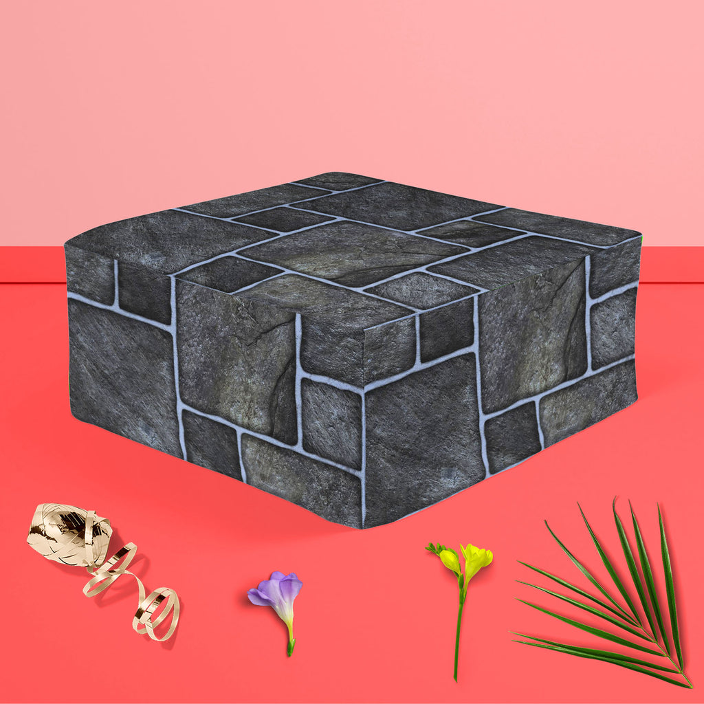 Black Mosaic Footstool Footrest Puffy Pouffe Ottoman Bean Bag | Canvas Fabric-Footstools-FST_CB_BN-IC 5007351 IC 5007351, Abstract Expressionism, Abstracts, Architecture, Black, Black and White, Check, Digital, Digital Art, Geometric, Geometric Abstraction, Graphic, Grid Art, Marble, Marble and Stone, Patterns, Semi Abstract, mosaic, footstool, footrest, puffy, pouffe, ottoman, bean, bag, canvas, fabric, ceramic, floor, abstract, background, bath, block, bright, brown, build, checks, construct, construction