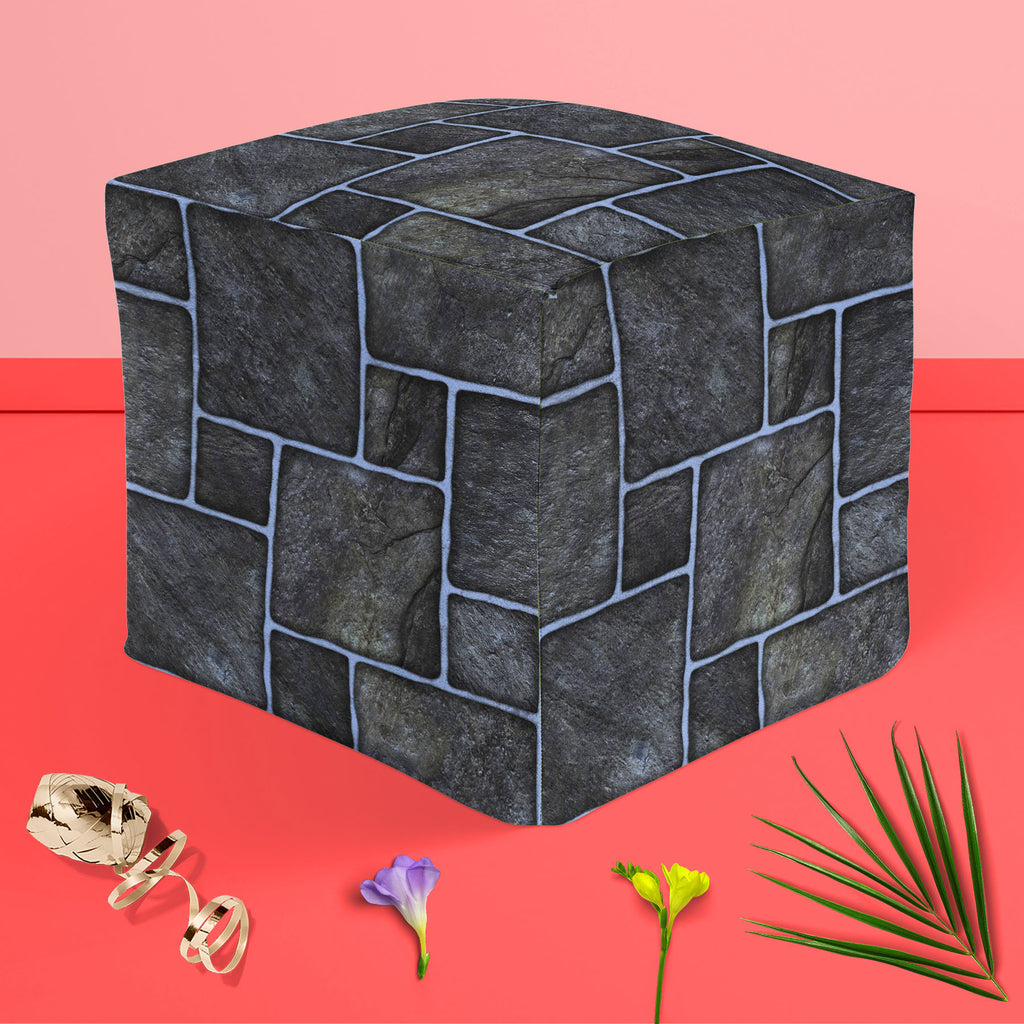 Black Mosaic Footstool Footrest Puffy Pouffe Ottoman Bean Bag | Canvas Fabric-Footstools-FST_CB_BN-IC 5007351 IC 5007351, Abstract Expressionism, Abstracts, Architecture, Black, Black and White, Check, Digital, Digital Art, Geometric, Geometric Abstraction, Graphic, Grid Art, Marble, Marble and Stone, Patterns, Semi Abstract, mosaic, footstool, footrest, puffy, pouffe, ottoman, bean, bag, canvas, fabric, ceramic, floor, abstract, background, bath, block, bright, brown, build, checks, construct, construction