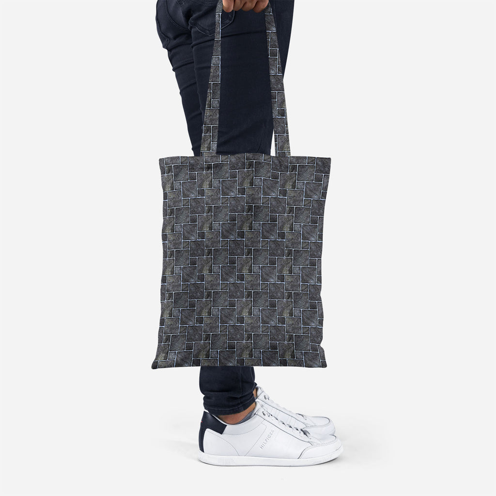 ArtzFolio Black Mosaic Tote Bag Shoulder Purse | Multipurpose-Tote Bags Basic-AZ5007351TOT_RF-IC 5007351 IC 5007351, Abstract Expressionism, Abstracts, Architecture, Black, Black and White, Check, Digital, Digital Art, Geometric, Geometric Abstraction, Graphic, Grid Art, Marble, Marble and Stone, Patterns, Semi Abstract, mosaic, tote, bag, shoulder, purse, multipurpose, ceramic, floor, abstract, background, bath, block, bright, brown, build, checks, construct, construction, cube, decor, glass, glassy, gloss