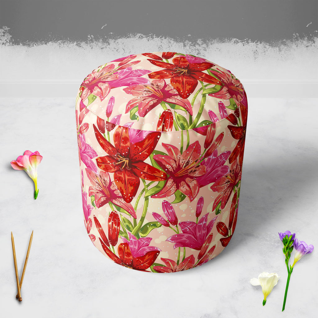 Dots & Leaves Footstool Footrest Puffy Pouffe Ottoman Bean Bag | Canvas Fabric-Footstools-FST_CB_BN-IC 5007353 IC 5007353, Abstract Expressionism, Abstracts, Ancient, Art and Paintings, Botanical, Decorative, Dots, Drawing, Festivals and Occasions, Festive, Floral, Flowers, Historical, Illustrations, Medieval, Nature, Patterns, Retro, Scenic, Semi Abstract, Signs, Signs and Symbols, Sketches, Symbols, Vintage, leaves, footstool, footrest, puffy, pouffe, ottoman, bean, bag, canvas, fabric, abstract, art, bac