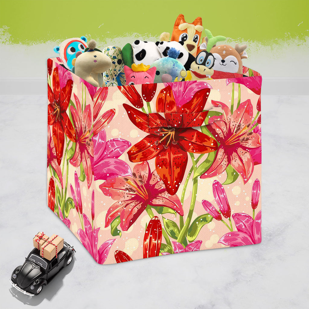 Dots & Leaves Foldable Open Storage Bin | Organizer Box, Toy Basket, Shelf Box, Laundry Bag | Canvas Fabric-Storage Bins-STR_BI_CB-IC 5007353 IC 5007353, Abstract Expressionism, Abstracts, Ancient, Art and Paintings, Botanical, Decorative, Dots, Drawing, Festivals and Occasions, Festive, Floral, Flowers, Historical, Illustrations, Medieval, Nature, Patterns, Retro, Scenic, Semi Abstract, Signs, Signs and Symbols, Sketches, Symbols, Vintage, leaves, foldable, open, storage, bin, organizer, box, toy, basket, 