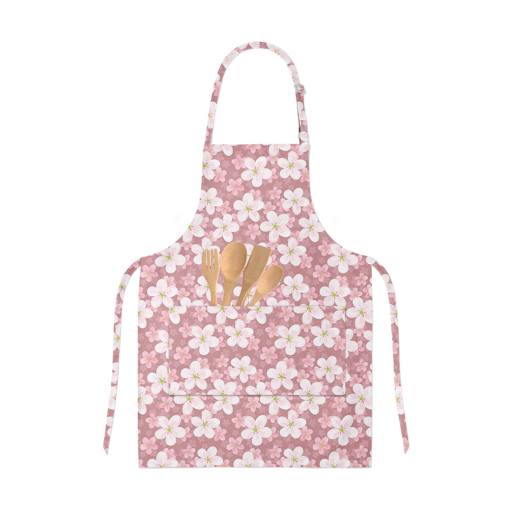 Cherry Blossoms Apron | Adjustable, Free Size & Waist Tiebacks-Aprons Neck to Knee-APR_NK_KN-IC 5007354 IC 5007354, Black and White, Botanical, Decorative, Floral, Flowers, Illustrations, Nature, Patterns, Scenic, Seasons, Signs, Signs and Symbols, White, cherry, blossoms, apron, adjustable, free, size, waist, tiebacks, background, seamless, texture, pattern, beautiful, beauty, bloom, blooming, blossom, decoration, design, element, fabric, flora, flower, illustration, natural, ornate, petal, pink, plant, pu
