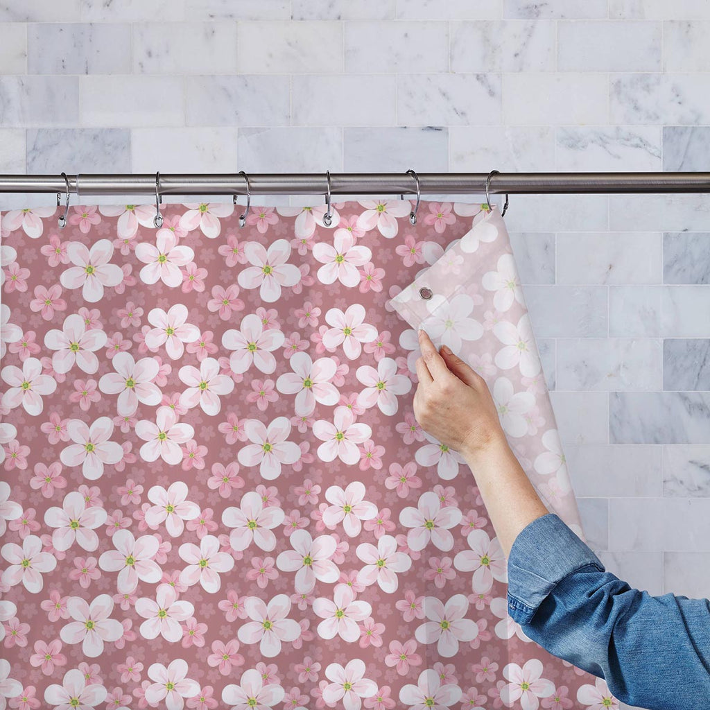 Cherry Blossoms Washable Waterproof Shower Curtain-Shower Curtains-CUR_SH-IC 5007354 IC 5007354, Black and White, Botanical, Decorative, Floral, Flowers, Illustrations, Nature, Patterns, Scenic, Seasons, Signs, Signs and Symbols, White, cherry, blossoms, washable, waterproof, shower, curtain, background, seamless, texture, pattern, beautiful, beauty, bloom, blooming, blossom, decoration, design, element, fabric, flora, flower, illustration, natural, ornate, petal, pink, plant, purple, repeat, sakura, season