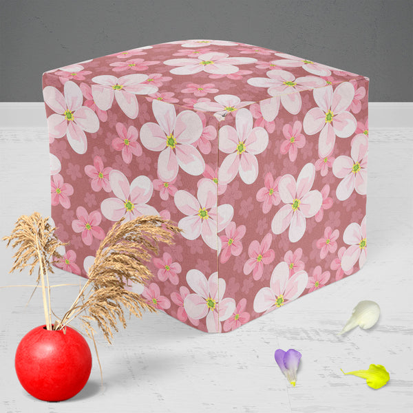 Cherry Blossoms D2 Footstool Footrest Puffy Pouffe Ottoman Bean Bag | Canvas Fabric-Footstools-FST_CB_BN-IC 5007354 IC 5007354, Black and White, Botanical, Decorative, Floral, Flowers, Illustrations, Nature, Patterns, Scenic, Seasons, Signs, Signs and Symbols, White, cherry, blossoms, d2, puffy, pouffe, ottoman, footstool, footrest, bean, bag, canvas, fabric, background, seamless, texture, pattern, beautiful, beauty, bloom, blooming, blossom, decoration, design, element, flora, flower, illustration, natural