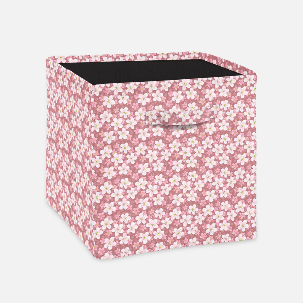 Cherry Blossoms Foldable Open Storage Bin | Organizer Box, Toy Basket, Shelf Box, Laundry Bag | Canvas Fabric-Storage Bins-STR_BI_CB-IC 5007354 IC 5007354, Black and White, Botanical, Decorative, Floral, Flowers, Illustrations, Nature, Patterns, Scenic, Seasons, Signs, Signs and Symbols, White, cherry, blossoms, foldable, open, storage, bin, organizer, box, toy, basket, shelf, laundry, bag, canvas, fabric, background, seamless, texture, pattern, beautiful, beauty, bloom, blooming, blossom, decoration, desig