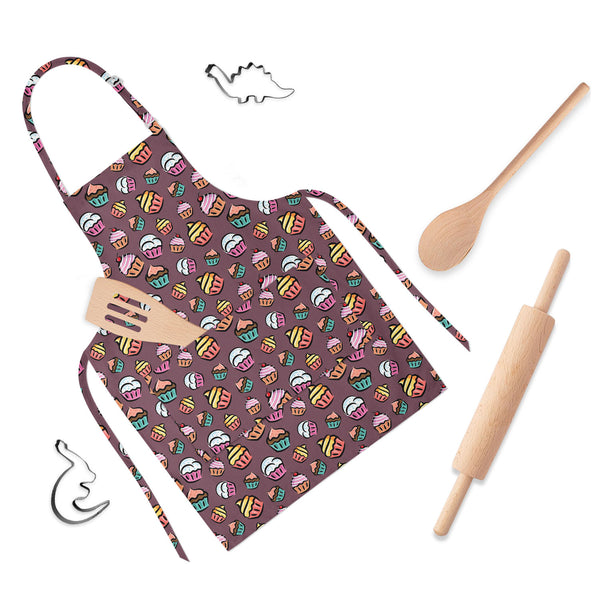 Cupcake Apron | Adjustable, Free Size & Waist Tiebacks-Aprons Neck to Knee-APR_NK_KN-IC 5007355 IC 5007355, Ancient, Animated Cartoons, Art and Paintings, Caricature, Cartoons, Cuisine, Digital, Digital Art, Drawing, Food, Food and Beverage, Food and Drink, Graphic, Historical, Illustrations, Love, Medieval, Patterns, Retro, Romance, Signs, Signs and Symbols, Vintage, cupcake, full-length, apron, poly-cotton, fabric, adjustable, neck, buckle, waist, tiebacks, cupcakes, pattern, candy, backdrop, background, 