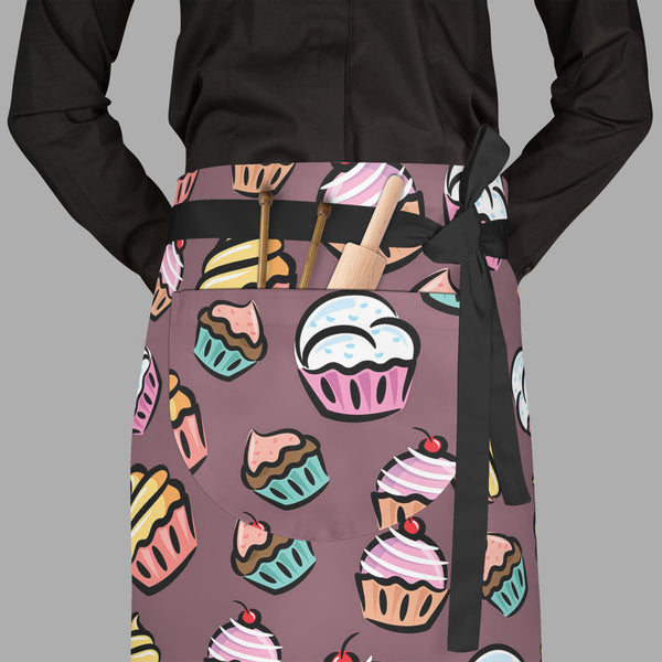 Cupcake D3 Apron | Adjustable, Free Size & Waist Tiebacks-Aprons Waist to Feet-APR_WS_FT-IC 5007355 IC 5007355, Ancient, Animated Cartoons, Art and Paintings, Caricature, Cartoons, Cuisine, Digital, Digital Art, Drawing, Food, Food and Beverage, Food and Drink, Graphic, Historical, Illustrations, Love, Medieval, Patterns, Retro, Romance, Signs, Signs and Symbols, Vintage, cupcake, d3, full-length, waist, to, feet, apron, poly-cotton, fabric, adjustable, tiebacks, cupcakes, pattern, candy, backdrop, backgrou