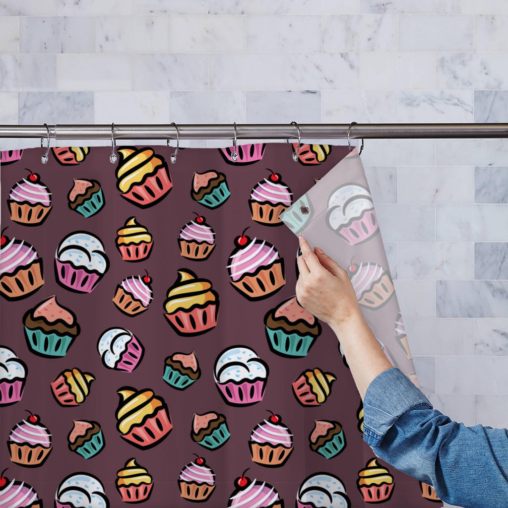 Cupcake D3 Washable Waterproof Shower Curtain-Shower Curtains-CUR_SH-IC 5007355 IC 5007355, Ancient, Animated Cartoons, Art and Paintings, Caricature, Cartoons, Cuisine, Digital, Digital Art, Drawing, Food, Food and Beverage, Food and Drink, Graphic, Historical, Illustrations, Love, Medieval, Patterns, Retro, Romance, Signs, Signs and Symbols, Vintage, cupcake, d3, washable, waterproof, shower, curtain, cupcakes, pattern, candy, backdrop, background, bake, cartoon, celebration, cherry, chocolate, clip, art,