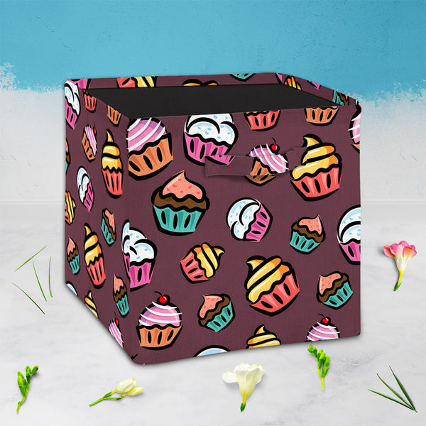 Cupcake D3 Foldable Open Storage Bin | Organizer Box, Toy Basket, Shelf Box, Laundry Bag | Canvas Fabric-Storage Bins-STR_BI_CB-IC 5007355 IC 5007355, Ancient, Animated Cartoons, Art and Paintings, Caricature, Cartoons, Cuisine, Digital, Digital Art, Drawing, Food, Food and Beverage, Food and Drink, Graphic, Historical, Illustrations, Love, Medieval, Patterns, Retro, Romance, Signs, Signs and Symbols, Vintage, cupcake, d3, foldable, open, storage, bin, organizer, box, toy, basket, shelf, laundry, bag, canva
