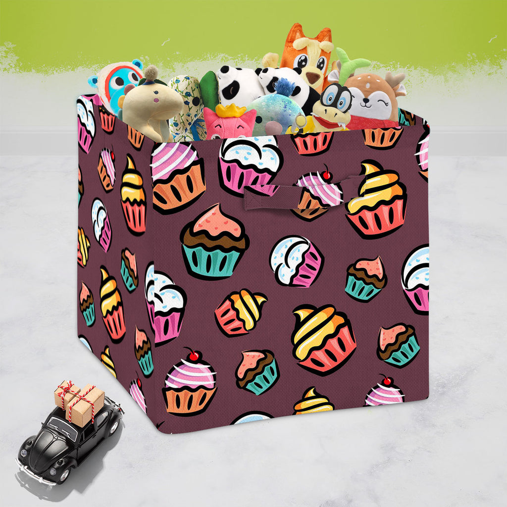 Cupcake D3 Foldable Open Storage Bin | Organizer Box, Toy Basket, Shelf Box, Laundry Bag | Canvas Fabric-Storage Bins-STR_BI_CB-IC 5007355 IC 5007355, Ancient, Animated Cartoons, Art and Paintings, Caricature, Cartoons, Cuisine, Digital, Digital Art, Drawing, Food, Food and Beverage, Food and Drink, Graphic, Historical, Illustrations, Love, Medieval, Patterns, Retro, Romance, Signs, Signs and Symbols, Vintage, cupcake, d3, foldable, open, storage, bin, organizer, box, toy, basket, shelf, laundry, bag, canva