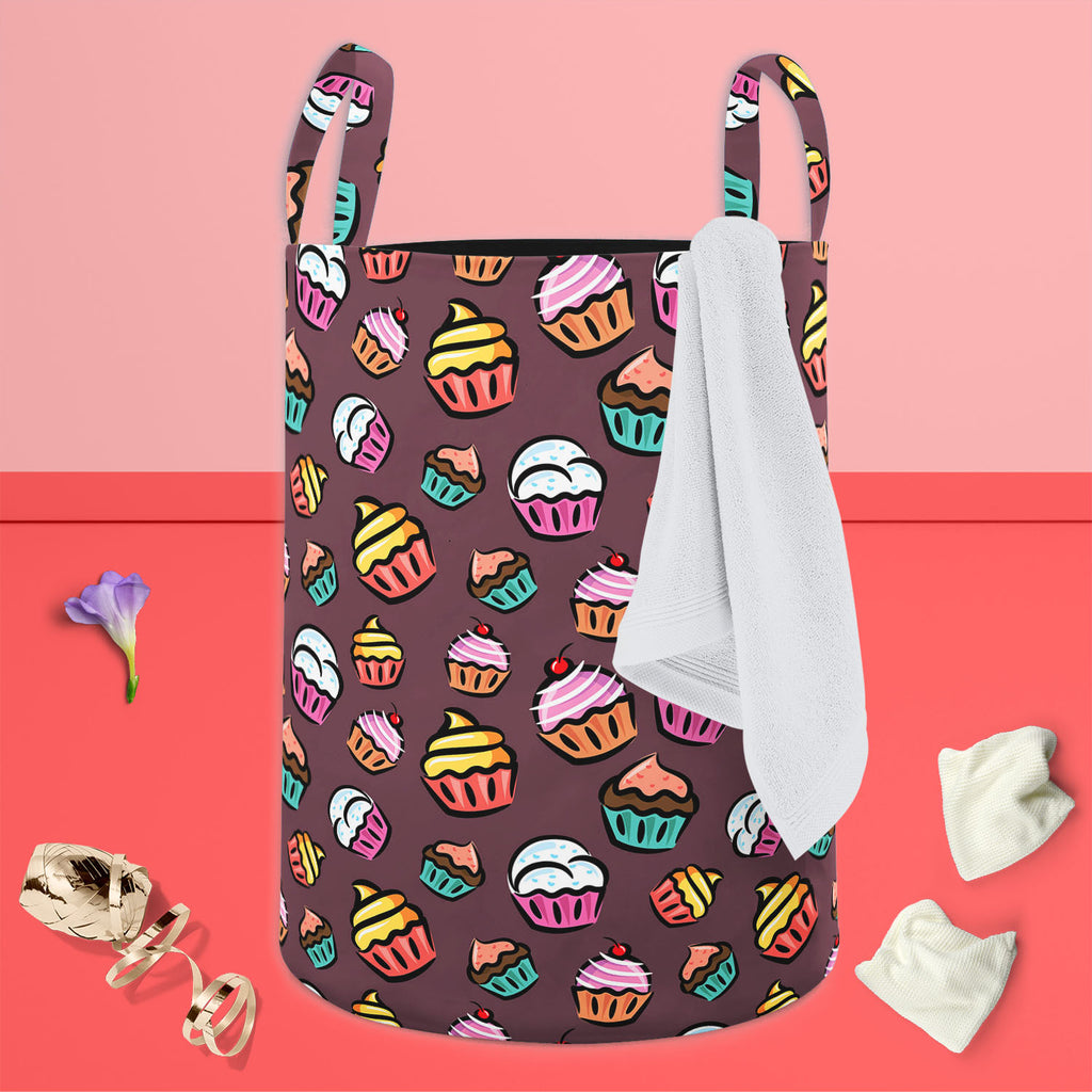 Cupcake D3 Foldable Open Storage Bin | Organizer Box, Toy Basket, Shelf Box, Laundry Bag | Canvas Fabric-Storage Bins-STR_BI_CB-IC 5007355 IC 5007355, Ancient, Animated Cartoons, Art and Paintings, Caricature, Cartoons, Cuisine, Digital, Digital Art, Drawing, Food, Food and Beverage, Food and Drink, Graphic, Historical, Illustrations, Love, Medieval, Patterns, Retro, Romance, Signs, Signs and Symbols, Vintage, cupcake, d3, foldable, open, storage, bin, organizer, box, toy, basket, shelf, laundry, bag, canva