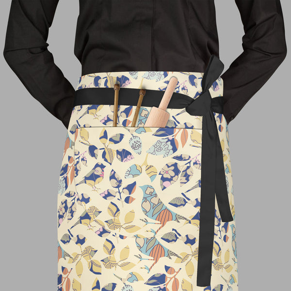 Chirping Birds Apron | Adjustable, Free Size & Waist Tiebacks-Aprons Waist to Feet-APR_WS_FT-IC 5007356 IC 5007356, Abstract Expressionism, Abstracts, Ancient, Art and Paintings, Asian, Birds, Botanical, Decorative, Drawing, Floral, Flowers, Historical, Illustrations, Japanese, Medieval, Modern Art, Nature, Patterns, Retro, Seasons, Semi Abstract, Signs, Signs and Symbols, Symbols, Vintage, chirping, full-length, waist, to, feet, apron, poly-cotton, fabric, adjustable, tiebacks, abstract, art, asia, backgro