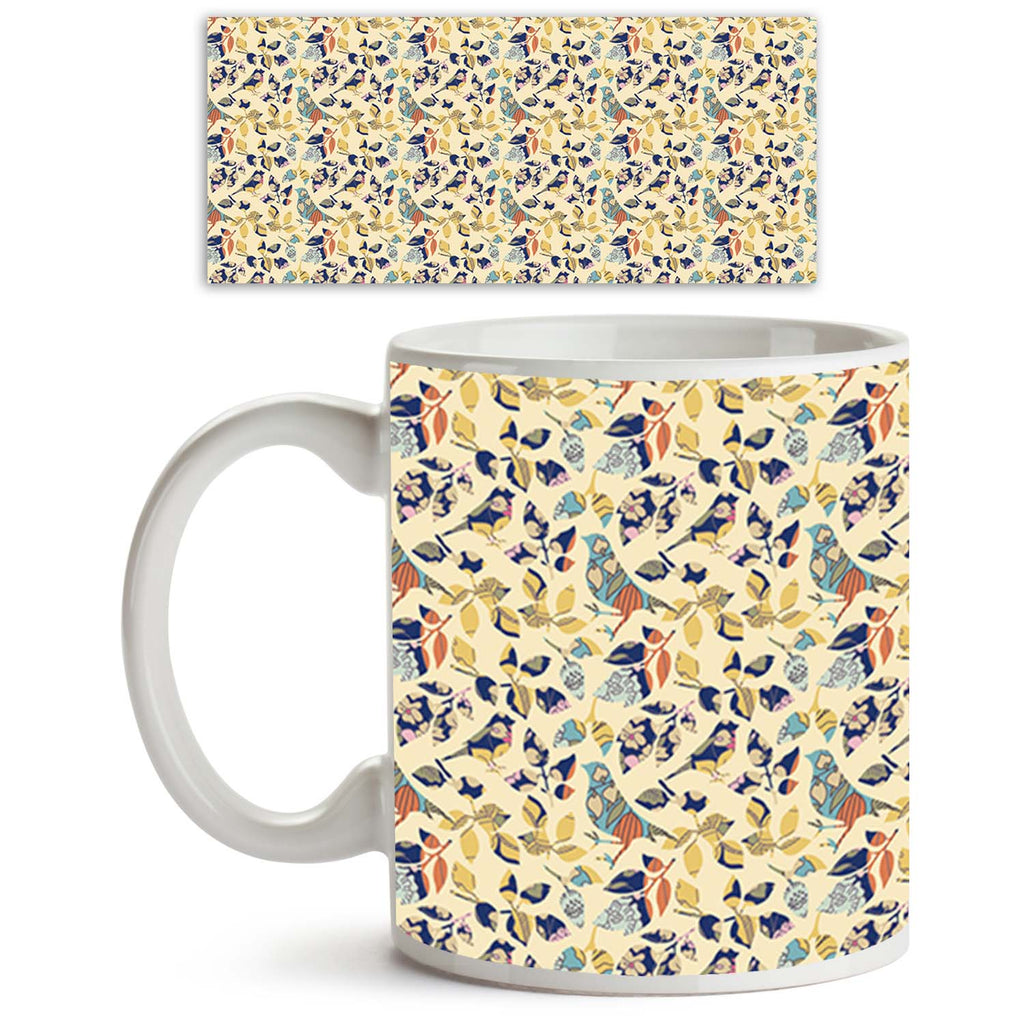 Chirping Birds Ceramic Coffee Tea Mug Inside White-Coffee Mugs-MUG-IC 5007356 IC 5007356, Abstract Expressionism, Abstracts, Ancient, Art and Paintings, Asian, Birds, Botanical, Decorative, Drawing, Floral, Flowers, Historical, Illustrations, Japanese, Medieval, Modern Art, Nature, Patterns, Retro, Seasons, Semi Abstract, Signs, Signs and Symbols, Symbols, Vintage, chirping, ceramic, coffee, tea, mug, inside, white, abstract, art, asia, background, banner, bird, blue, branch, color, decoration, design, eleg