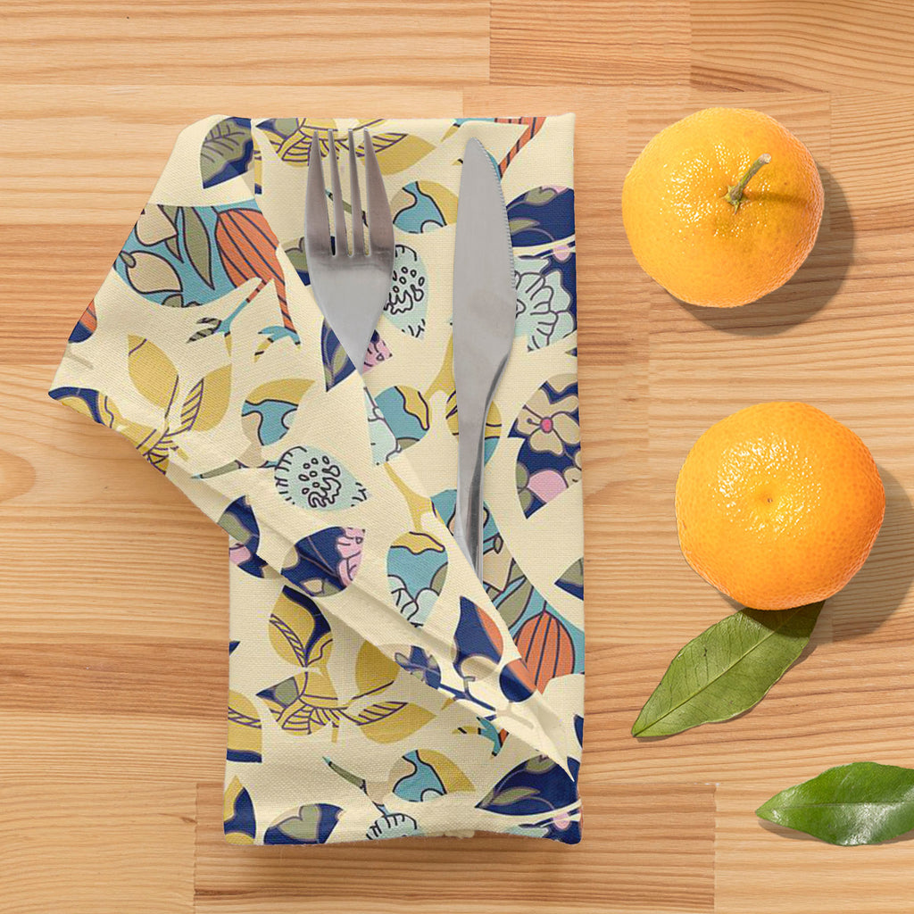 Chirping Birds Table Napkin-Table Napkins-NAP_TB-IC 5007356 IC 5007356, Abstract Expressionism, Abstracts, Ancient, Art and Paintings, Asian, Birds, Botanical, Decorative, Drawing, Floral, Flowers, Historical, Illustrations, Japanese, Medieval, Modern Art, Nature, Patterns, Retro, Seasons, Semi Abstract, Signs, Signs and Symbols, Symbols, Vintage, chirping, table, napkin, abstract, art, asia, background, banner, bird, blue, branch, color, decoration, design, elegance, element, fall, feminine, forest, garden