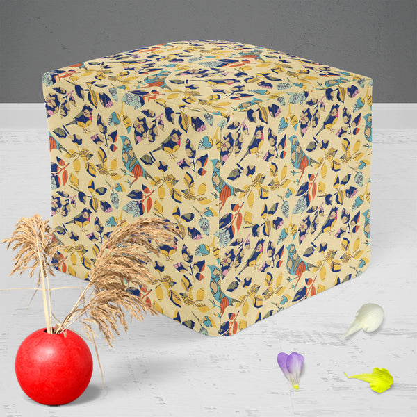 Chirping Birds Footstool Footrest Puffy Pouffe Ottoman Bean Bag | Canvas Fabric-Footstools-FST_CB_BN-IC 5007356 IC 5007356, Abstract Expressionism, Abstracts, Ancient, Art and Paintings, Asian, Birds, Botanical, Decorative, Drawing, Floral, Flowers, Historical, Illustrations, Japanese, Medieval, Modern Art, Nature, Patterns, Retro, Seasons, Semi Abstract, Signs, Signs and Symbols, Symbols, Vintage, chirping, puffy, pouffe, ottoman, footstool, footrest, bean, bag, canvas, fabric, abstract, art, asia, backgro