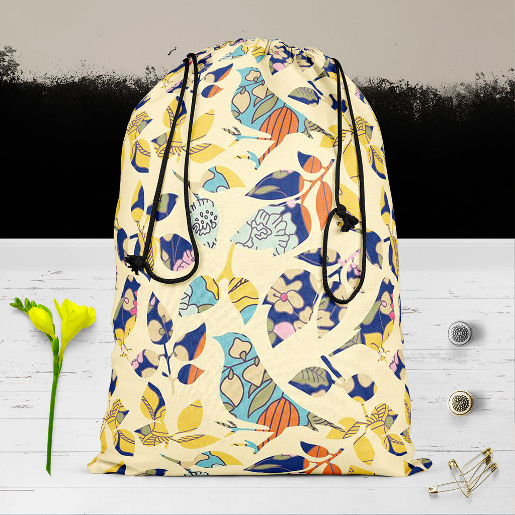 Chirping Birds Reusable Sack Bag | Bag for Gym, Storage, Vegetable & Travel-Drawstring Sack Bags-SCK_FB_DS-IC 5007356 IC 5007356, Abstract Expressionism, Abstracts, Ancient, Art and Paintings, Asian, Birds, Botanical, Decorative, Drawing, Floral, Flowers, Historical, Illustrations, Japanese, Medieval, Modern Art, Nature, Patterns, Retro, Seasons, Semi Abstract, Signs, Signs and Symbols, Symbols, Vintage, chirping, reusable, sack, bag, for, gym, storage, vegetable, travel, abstract, art, asia, background, ba