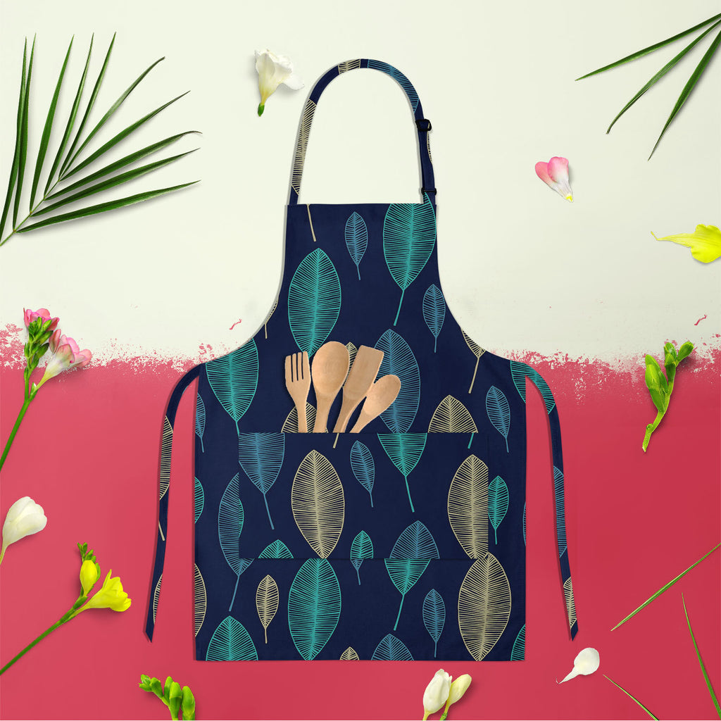 Linear Leaves Apron | Adjustable, Free Size & Waist Tiebacks-Aprons Neck to Knee-APR_NK_KN-IC 5007357 IC 5007357, Animated Cartoons, Art and Paintings, Baby, Botanical, Children, Comics, Decorative, Digital, Digital Art, Fantasy, Floral, Flowers, Graphic, Hand Drawn, Kids, Nature, Patterns, Scandinavian, Scenic, Signs, Signs and Symbols, linear, leaves, apron, adjustable, free, size, waist, tiebacks, art, artistic, bloom, blue, child, comic, curly, curtain, cute, day, element, fabric, design, flower, garden