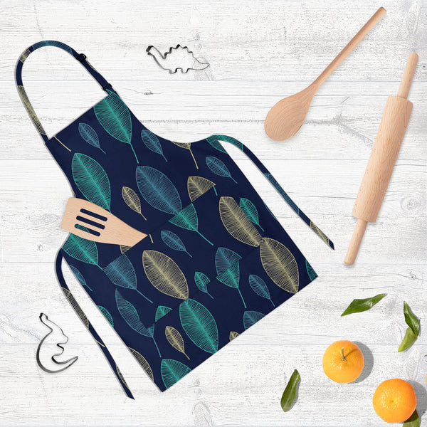 Linear Leaves Apron | Adjustable, Free Size & Waist Tiebacks-Aprons Neck to Knee-APR_NK_KN-IC 5007357 IC 5007357, Animated Cartoons, Art and Paintings, Baby, Botanical, Children, Comics, Decorative, Digital, Digital Art, Fantasy, Floral, Flowers, Graphic, Hand Drawn, Kids, Nature, Patterns, Scandinavian, Scenic, Signs, Signs and Symbols, linear, leaves, full-length, neck, to, knee, apron, poly-cotton, fabric, adjustable, buckle, waist, tiebacks, art, artistic, bloom, blue, child, comic, curly, curtain, cute