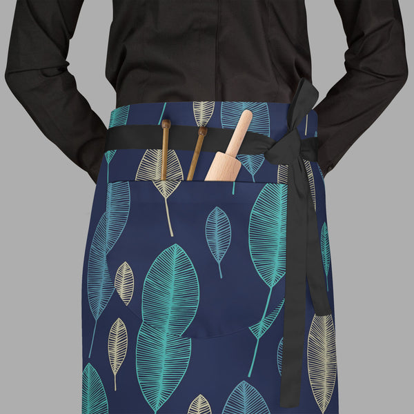 Linear Leaves Apron | Adjustable, Free Size & Waist Tiebacks-Aprons Waist to Feet-APR_WS_FT-IC 5007357 IC 5007357, Animated Cartoons, Art and Paintings, Baby, Botanical, Children, Comics, Decorative, Digital, Digital Art, Fantasy, Floral, Flowers, Graphic, Hand Drawn, Kids, Nature, Patterns, Scandinavian, Scenic, Signs, Signs and Symbols, linear, leaves, full-length, waist, to, feet, apron, poly-cotton, fabric, adjustable, tiebacks, art, artistic, bloom, blue, child, comic, curly, curtain, cute, day, elemen
