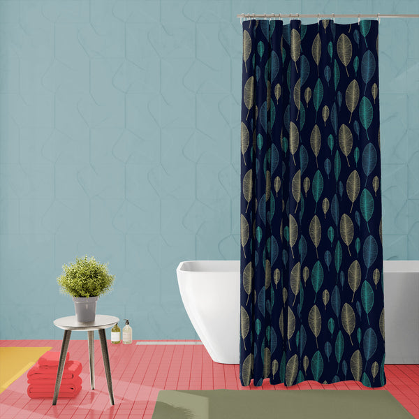 Linear Leaves Washable Waterproof Shower Curtain-Shower Curtains-CUR_SH-IC 5007357 IC 5007357, Animated Cartoons, Art and Paintings, Baby, Botanical, Children, Comics, Decorative, Digital, Digital Art, Fantasy, Floral, Flowers, Graphic, Hand Drawn, Kids, Nature, Patterns, Scandinavian, Scenic, Signs, Signs and Symbols, linear, leaves, washable, waterproof, polyester, shower, curtain, eyelets, art, artistic, bloom, blue, child, comic, curly, cute, day, element, fabric, design, flower, garden, green, hand, dr