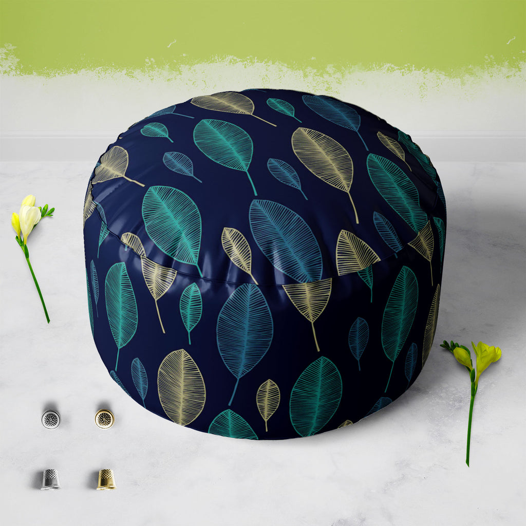 Linear Leaves Footstool Footrest Puffy Pouffe Ottoman Bean Bag | Canvas Fabric-Footstools-FST_CB_BN-IC 5007357 IC 5007357, Animated Cartoons, Art and Paintings, Baby, Botanical, Children, Comics, Decorative, Digital, Digital Art, Fantasy, Floral, Flowers, Graphic, Hand Drawn, Kids, Nature, Patterns, Scandinavian, Scenic, Signs, Signs and Symbols, linear, leaves, footstool, footrest, puffy, pouffe, ottoman, bean, bag, canvas, fabric, art, artistic, bloom, blue, child, comic, curly, curtain, cute, day, elemen