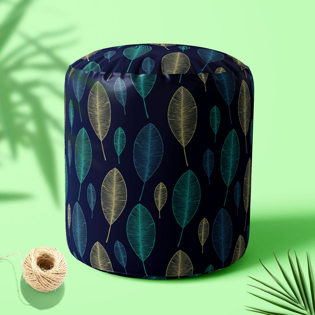 Linear Leaves Footstool Footrest Puffy Pouffe Ottoman Bean Bag | Canvas Fabric-Footstools-FST_CB_BN-IC 5007357 IC 5007357, Animated Cartoons, Art and Paintings, Baby, Botanical, Children, Comics, Decorative, Digital, Digital Art, Fantasy, Floral, Flowers, Graphic, Hand Drawn, Kids, Nature, Patterns, Scandinavian, Scenic, Signs, Signs and Symbols, linear, leaves, footstool, footrest, puffy, pouffe, ottoman, bean, bag, canvas, fabric, art, artistic, bloom, blue, child, comic, curly, curtain, cute, day, elemen