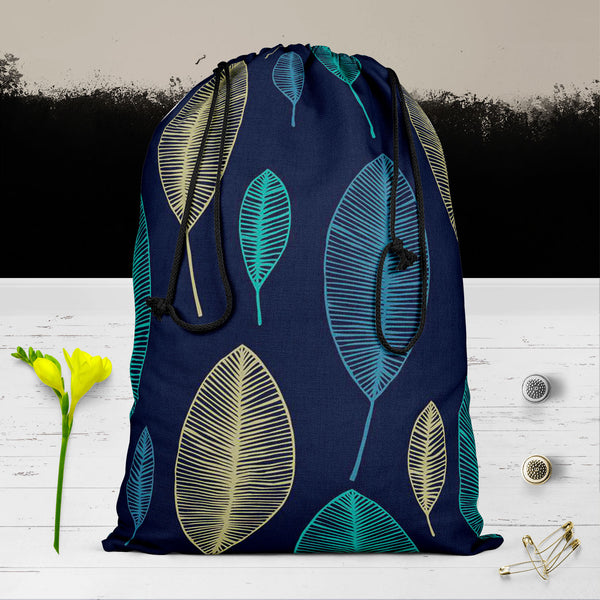 Linear Leaves Reusable Sack Bag | Bag for Gym, Storage, Vegetable & Travel-Drawstring Sack Bags-SCK_FB_DS-IC 5007357 IC 5007357, Animated Cartoons, Art and Paintings, Baby, Botanical, Children, Comics, Decorative, Digital, Digital Art, Fantasy, Floral, Flowers, Graphic, Hand Drawn, Kids, Nature, Patterns, Scandinavian, Scenic, Signs, Signs and Symbols, linear, leaves, reusable, sack, bag, for, gym, storage, vegetable, travel, cotton, canvas, fabric, art, artistic, bloom, blue, child, comic, curly, curtain, 