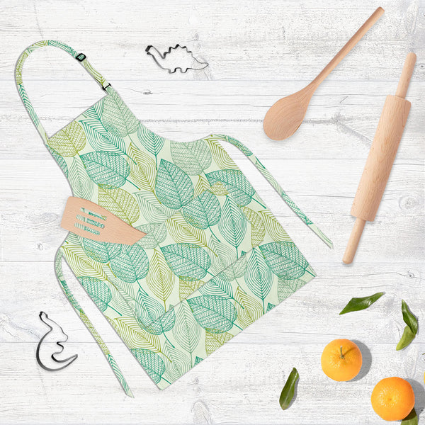 Ornamental Spring Apron | Adjustable, Free Size & Waist Tiebacks-Aprons Neck to Knee-APR_NK_KN-IC 5007358 IC 5007358, Art and Paintings, Botanical, Decorative, Floral, Flowers, Nature, Patterns, Retro, Scenic, Signs, Signs and Symbols, Urban, ornamental, spring, full-length, neck, to, knee, apron, poly-cotton, fabric, adjustable, buckle, waist, tiebacks, leaves, abstract, background, art, design, blossom, blue, color, curly, decor, decoration, doodle, element, endless, flower, forest, funky, green, leaf, li