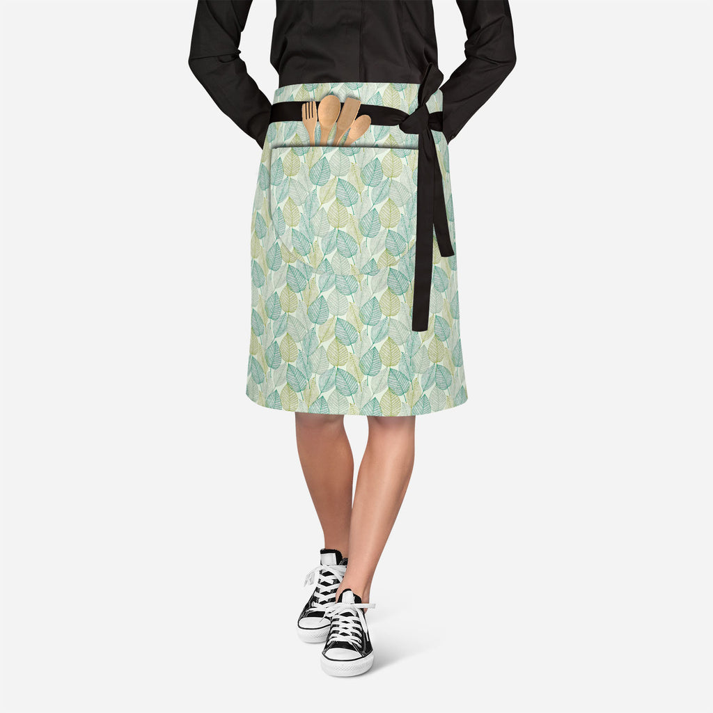 Ornamental Spring Apron | Adjustable, Free Size & Waist Tiebacks-Apron Waist to Feet-APR_WS_KN-IC 5007358 IC 5007358, Art and Paintings, Botanical, Decorative, Floral, Flowers, Nature, Patterns, Retro, Scenic, Signs, Signs and Symbols, Urban, ornamental, spring, apron, adjustable, free, size, waist, tiebacks, leaves, abstract, background, art, design, blossom, blue, color, curly, decor, decoration, doodle, element, endless, fabric, flower, forest, funky, green, leaf, linear, mess, old, ornament, ornate, pet