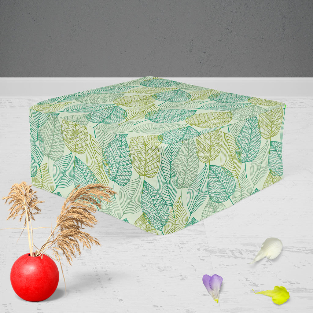 Ornamental Spring Footstool Footrest Puffy Pouffe Ottoman Bean Bag | Canvas Fabric-Footstools-FST_CB_BN-IC 5007358 IC 5007358, Art and Paintings, Botanical, Decorative, Floral, Flowers, Nature, Patterns, Retro, Scenic, Signs, Signs and Symbols, Urban, ornamental, spring, footstool, footrest, puffy, pouffe, ottoman, bean, bag, canvas, fabric, leaves, abstract, background, art, design, blossom, blue, color, curly, decor, decoration, doodle, element, endless, flower, forest, funky, green, leaf, linear, mess, o