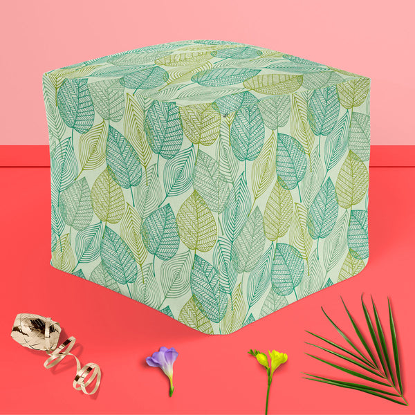 Ornamental Spring Footstool Footrest Puffy Pouffe Ottoman Bean Bag | Canvas Fabric-Footstools-FST_CB_BN-IC 5007358 IC 5007358, Art and Paintings, Botanical, Decorative, Floral, Flowers, Nature, Patterns, Retro, Scenic, Signs, Signs and Symbols, Urban, ornamental, spring, puffy, pouffe, ottoman, footstool, footrest, bean, bag, canvas, fabric, leaves, abstract, background, art, design, blossom, blue, color, curly, decor, decoration, doodle, element, endless, flower, forest, funky, green, leaf, linear, mess, o