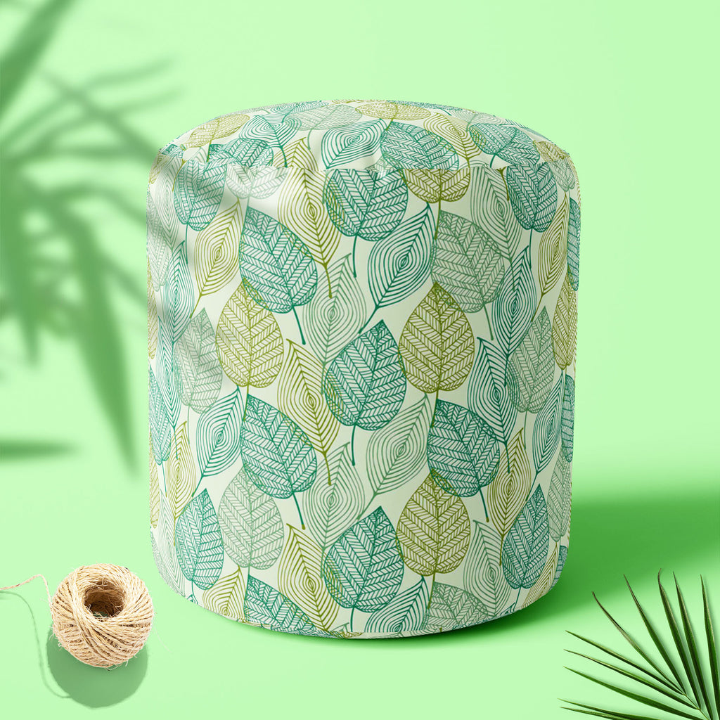 Ornamental Spring Footstool Footrest Puffy Pouffe Ottoman Bean Bag | Canvas Fabric-Footstools-FST_CB_BN-IC 5007358 IC 5007358, Art and Paintings, Botanical, Decorative, Floral, Flowers, Nature, Patterns, Retro, Scenic, Signs, Signs and Symbols, Urban, ornamental, spring, footstool, footrest, puffy, pouffe, ottoman, bean, bag, canvas, fabric, leaves, abstract, background, art, design, blossom, blue, color, curly, decor, decoration, doodle, element, endless, flower, forest, funky, green, leaf, linear, mess, o