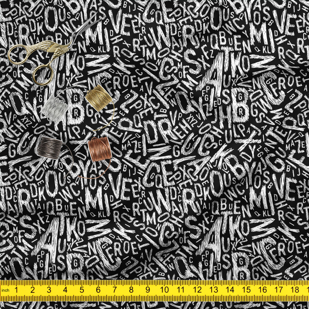 Alphabets Upholstery Fabric by Metre | For Sofa, Curtains, Cushions, Furnishing, Craft, Dress Material-Upholstery Fabrics-FAB_RW-IC 5007359 IC 5007359, Alphabets, Art and Paintings, Black, Black and White, Calligraphy, Decorative, Digital, Digital Art, Education, Geometric, Geometric Abstraction, Graphic, Illustrations, Patterns, Schools, Signs, Signs and Symbols, Symbols, Text, Universities, White, upholstery, fabric, by, metre, for, sofa, curtains, cushions, furnishing, craft, dress, material, alphabet, a