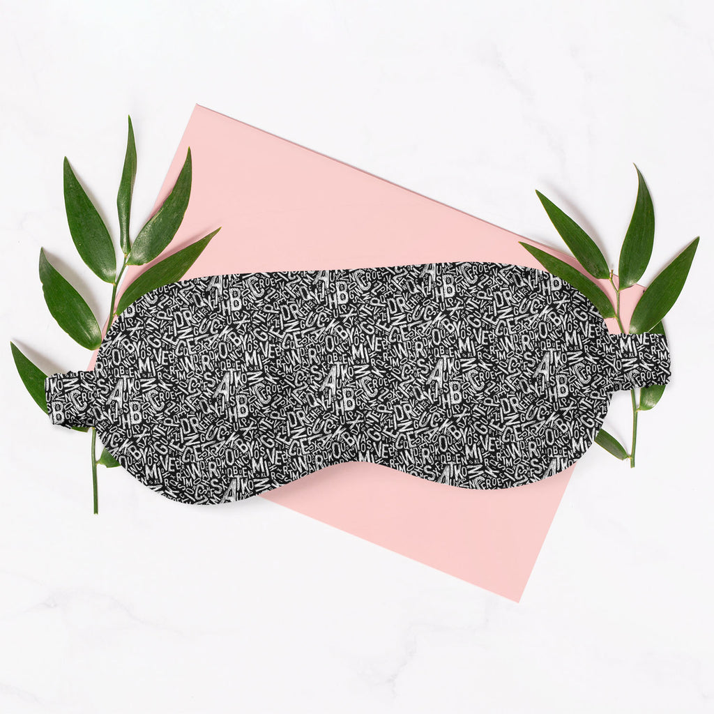 Alphabets Sleeping Eye Pad Blackout Eye Cover | Soft Anti-Allergic Eco-Friendly Natural Mulberry Silk Fabric-Sleep Masks-MSK_SL_BS-IC 5007359 IC 5007359, Alphabets, Art and Paintings, Black, Black and White, Calligraphy, Decorative, Digital, Digital Art, Education, Geometric, Geometric Abstraction, Graphic, Illustrations, Patterns, Schools, Signs, Signs and Symbols, Symbols, Text, Universities, White, sleeping, eye, pad, blackout, cover, soft, anti-allergic, eco-friendly, natural, satin, silk, fabric, alpha