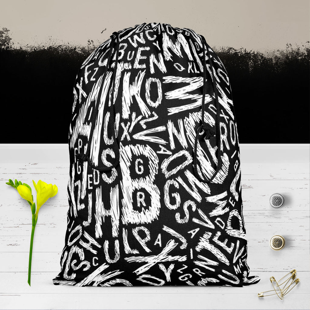 Alphabets Reusable Sack Bag | Bag for Gym, Storage, Vegetable & Travel-Drawstring Sack Bags-SCK_FB_DS-IC 5007359 IC 5007359, Alphabets, Art and Paintings, Black, Black and White, Calligraphy, Decorative, Digital, Digital Art, Education, Geometric, Geometric Abstraction, Graphic, Illustrations, Patterns, Schools, Signs, Signs and Symbols, Symbols, Text, Universities, White, reusable, sack, bag, for, gym, storage, vegetable, travel, alphabet, art, background, bold, cover, decoration, design, edit, editable, e