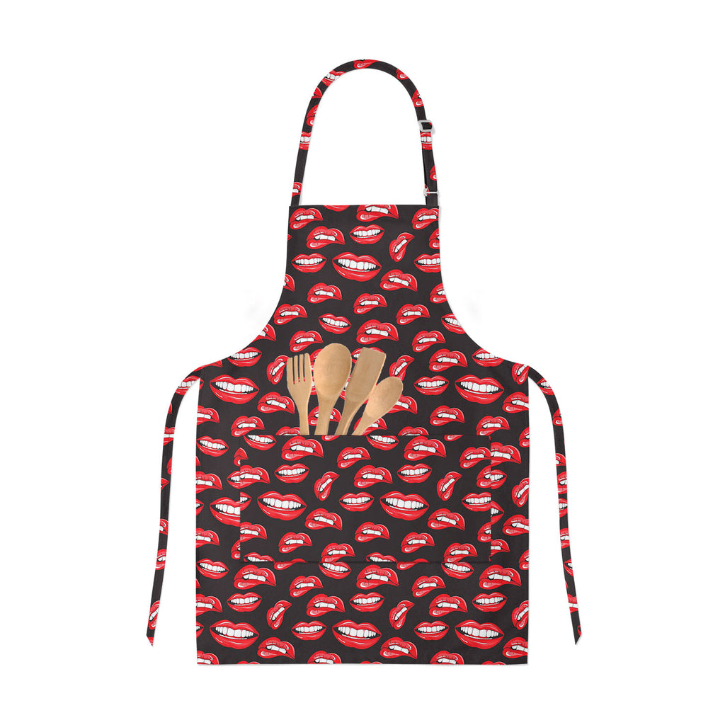 Lips Apron | Adjustable, Free Size & Waist Tiebacks-Aprons Neck to Knee-APR_NK_KN-IC 5007360 IC 5007360, Art and Paintings, Illustrations, Love, Modern Art, Patterns, People, Pop Art, Romance, Signs, Signs and Symbols, lips, apron, adjustable, free, size, waist, tiebacks, pop, art, mouth, modern, background, beauty, color, colorful, cosmetic, design, desire, emotions, female, fun, funny, girl, illustration, kiss, laughter, lipstick, lover, makeup, open, paint, pattern, print, pucker, red, repeat, repetition