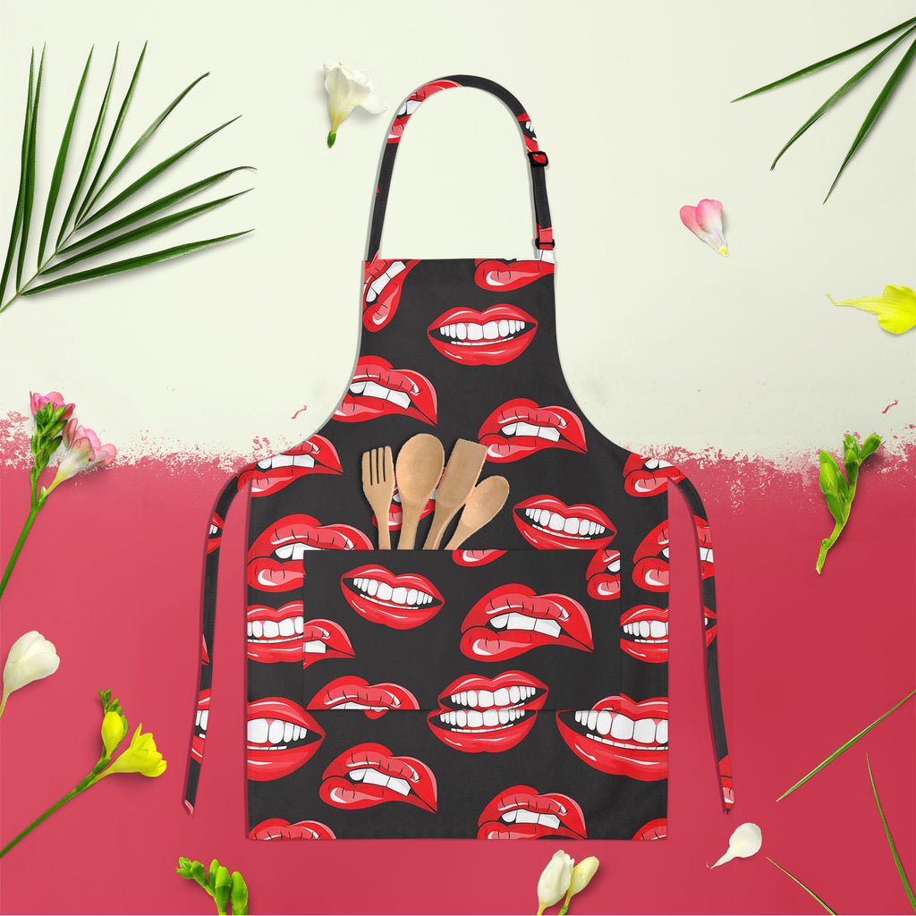 Lips D1 Apron | Adjustable, Free Size & Waist Tiebacks-Aprons Neck to Knee-APR_NK_KN-IC 5007360 IC 5007360, Art and Paintings, Illustrations, Love, Modern Art, Patterns, People, Pop Art, Romance, Signs, Signs and Symbols, lips, d1, apron, adjustable, free, size, waist, tiebacks, pop, art, mouth, modern, background, beauty, color, colorful, cosmetic, design, desire, emotions, female, fun, funny, girl, illustration, kiss, laughter, lipstick, lover, makeup, open, paint, pattern, print, pucker, red, repeat, rep