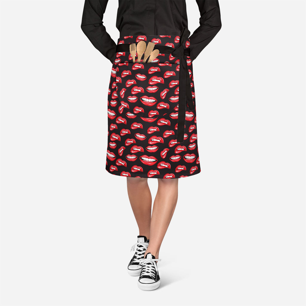 Lips Apron | Adjustable, Free Size & Waist Tiebacks-Apron Waist to Feet-APR_WS_KN-IC 5007360 IC 5007360, Art and Paintings, Illustrations, Love, Modern Art, Patterns, People, Pop Art, Romance, Signs, Signs and Symbols, lips, apron, adjustable, free, size, waist, tiebacks, pop, art, mouth, modern, background, beauty, color, colorful, cosmetic, design, desire, emotions, female, fun, funny, girl, illustration, kiss, laughter, lipstick, lover, makeup, open, paint, pattern, print, pucker, red, repeat, repetition
