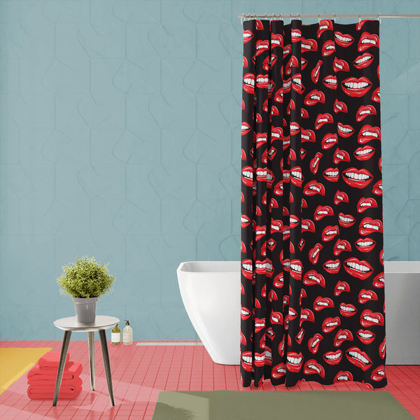 Lips D1 Washable Waterproof Shower Curtain-Shower Curtains-CUR_SH-IC 5007360 IC 5007360, Art and Paintings, Illustrations, Love, Modern Art, Patterns, People, Pop Art, Romance, Signs, Signs and Symbols, lips, d1, washable, waterproof, polyester, shower, curtain, eyelets, pop, art, mouth, modern, background, beauty, color, colorful, cosmetic, design, desire, emotions, female, fun, funny, girl, illustration, kiss, laughter, lipstick, lover, makeup, open, paint, pattern, print, pucker, red, repeat, repetition,