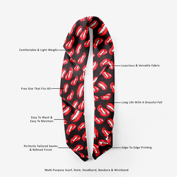 Lips Printed Scarf | Neckwear Balaclava | Girls & Women | Soft Poly Fabric-Scarfs Basic-SCF_FB_BS-IC 5007360 IC 5007360, Art and Paintings, Illustrations, Love, Modern Art, Patterns, People, Pop Art, Romance, Signs, Signs and Symbols, lips, printed, scarf, neckwear, balaclava, girls, women, soft, poly, fabric, pop, art, mouth, modern, background, beauty, color, colorful, cosmetic, design, desire, emotions, female, fun, funny, girl, illustration, kiss, laughter, lipstick, lover, makeup, open, paint, pattern,