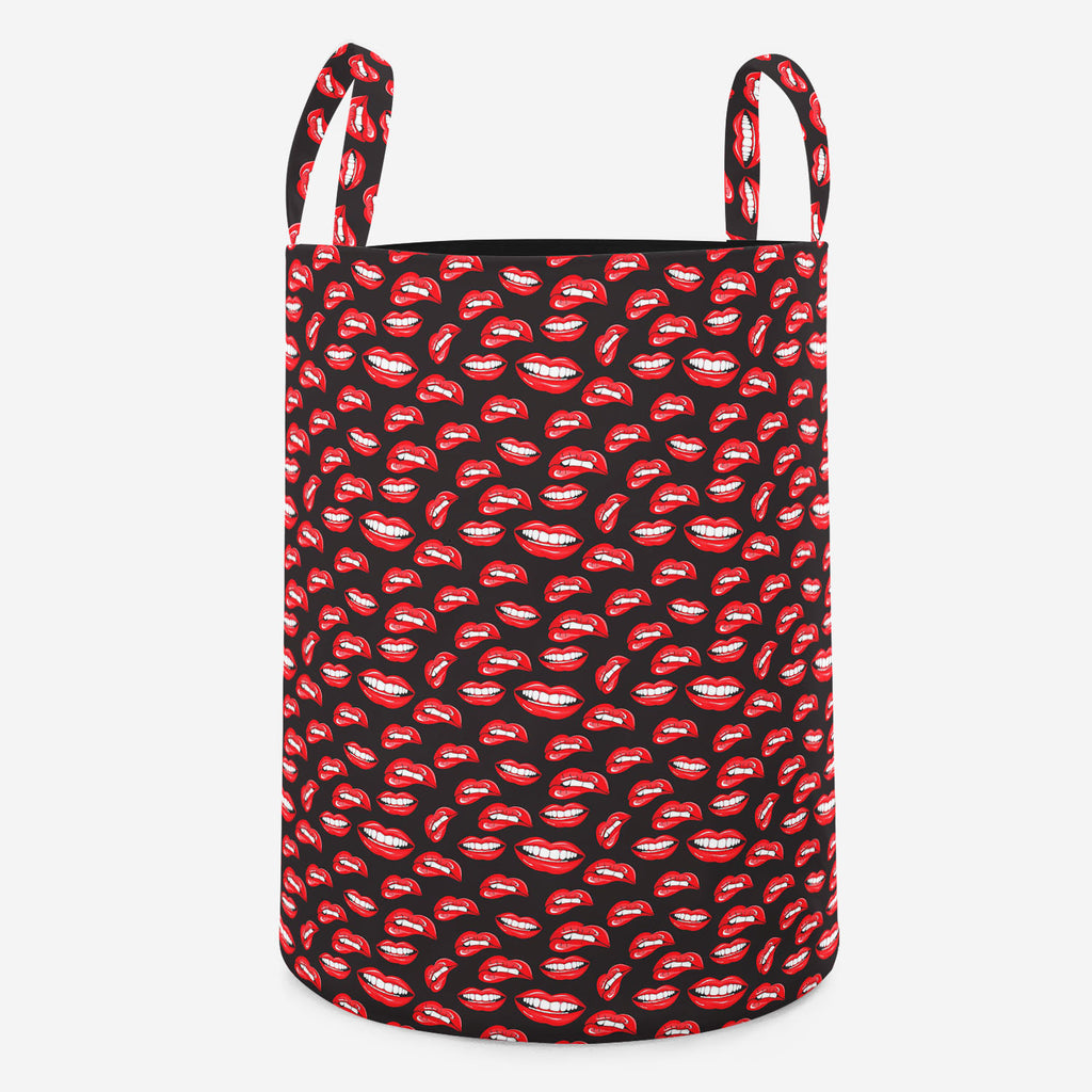 Lips Foldable Open Storage Bin | Organizer Box, Toy Basket, Shelf Box, Laundry Bag | Canvas Fabric-Storage Bins-STR_BI_RD-IC 5007360 IC 5007360, Art and Paintings, Illustrations, Love, Modern Art, Patterns, People, Pop Art, Romance, Signs, Signs and Symbols, lips, foldable, open, storage, bin, organizer, box, toy, basket, shelf, laundry, bag, canvas, fabric, pop, art, mouth, modern, background, beauty, color, colorful, cosmetic, design, desire, emotions, female, fun, funny, girl, illustration, kiss, laughte