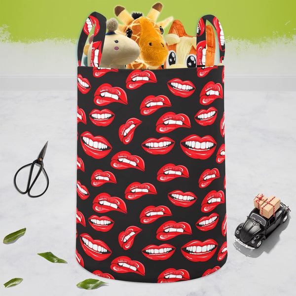 Lips D1 Foldable Open Storage Bin | Organizer Box, Toy Basket, Shelf Box, Laundry Bag | Canvas Fabric-Storage Bins-STR_BI_CB-IC 5007360 IC 5007360, Art and Paintings, Illustrations, Love, Modern Art, Patterns, People, Pop Art, Romance, Signs, Signs and Symbols, lips, d1, foldable, open, storage, bin, organizer, box, toy, basket, shelf, laundry, bag, canvas, fabric, pop, art, mouth, modern, background, beauty, color, colorful, cosmetic, design, desire, emotions, female, fun, funny, girl, illustration, kiss, 